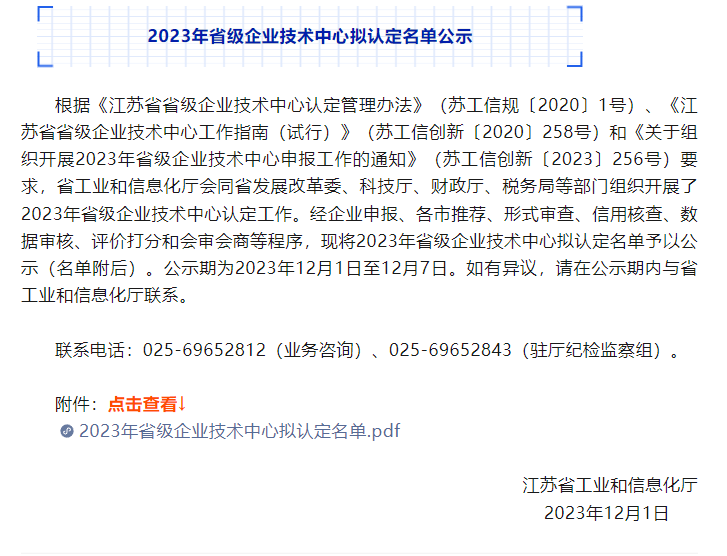 南通球盟会获得2023​年省级企业技术中心认定